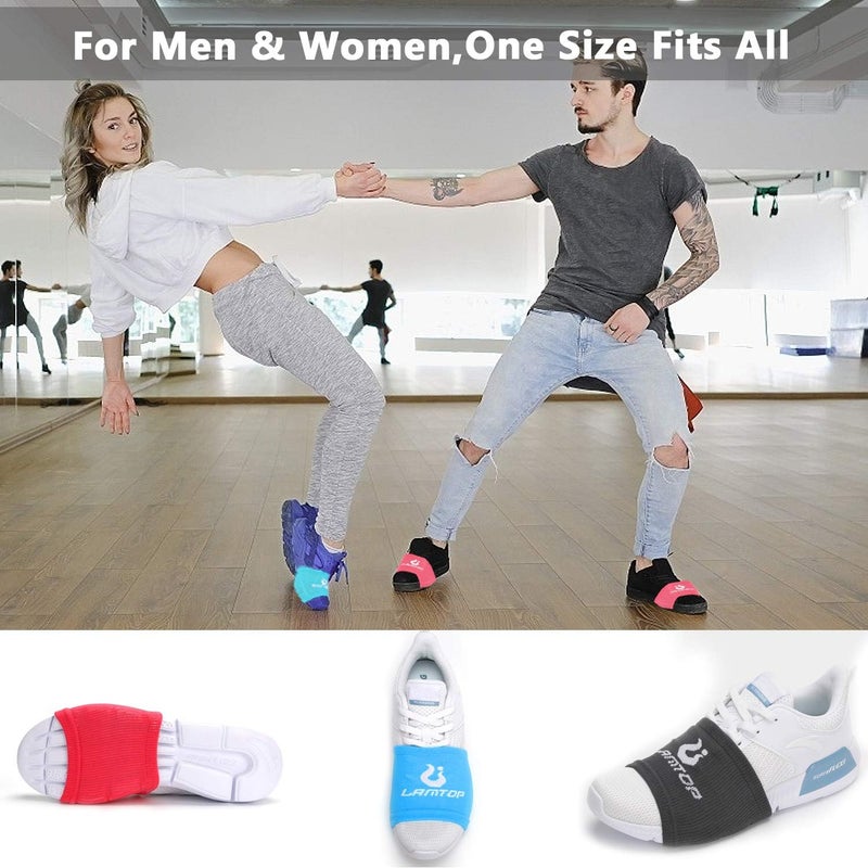 LAMANTOP Dance Shoe Socks on Smooth Floors Over Sneakers,Smooth Pivots and Turns to Dance on Wood Floors Protect Knees - Image 4
